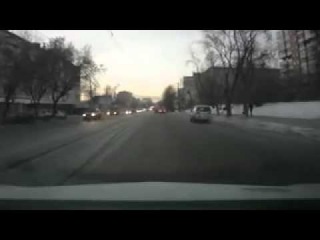 Запись с видеорегистратора Падение метеорита в Челябинске